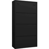 vidaXL Omara s ključavnico črna 90x40x180 cm jeklo | Shoptok.si