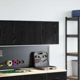  Garažni zidni ormarići 2 kom crni od konstruiranog drva | shoptok.hr