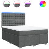 Maison Chic Box spring postelja - Vzmetna postelja z vzmetnico temno siva 160x200 cm blago SL4852, (21902325) | Shoptok.si