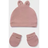 Mayoral Newborn Otroška kapa in rokavice roza barva