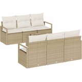  Set sofe s jastukom 7 pcs Bež i krema poliratan | shoptok.hr