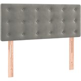 Box spring krevet s madracem svjetlosivi 80 x 200 cm baršunasti | shoptok.hr