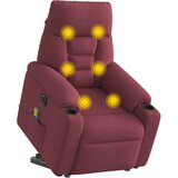 vidaXL Električni masažni naslonjač na podizanje od tkanine boja vina | shoptok.hr