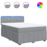 Maison Chic Box spring postelja - Vzmetna postelja z vzmetnico svetlo siva 140x200 cm blago SL24453, (21891041) | Shoptok.si