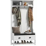 garderobno stojalo MDF, pena 89D x 42Š x 172V cm bela, (5000242246)