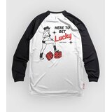 Loose Riders Here To Get Lucky Long Sleeve Jersey white Cene