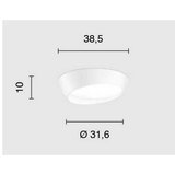  Ondaluce - prigušiva LED plafonska svetiljka HALF LED/25W/230V prečnik 38,5 cm bela | Eponuda.com