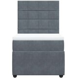 Box spring krevet s madracem tamnosivi 80 x 200 cm baršunasti | shoptok.hr
