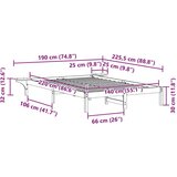 vidaXL Posteljni okvir s stranskimi omaricami Bela 140 x 220 cm | Shoptok.si