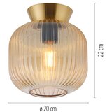  13574-27 - plafonsko svetlo nami 1xE27/25W/230V prečnik 20 cm zlatno/bež | Eponuda.com