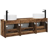  Set ormarića za kupaonicu 3 kom. Staro drvo 49 x 44,5 x 65,5 cm | shoptok.hr