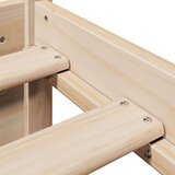 vidaXL Posteljni okvir z vzglavjem bel 75x190 cm trdna borovina | Shoptok.si