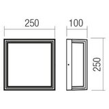  Redo 90566 - LED spoljašnje zidno svetlo QUADRIS LED/20W/230V IP54 braon | Eponuda.com