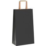  Papirnate vrećice 250 kom s ručkama crne 21x11x36 cm | shoptok.hr