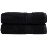 brisače za roke SOLUND 2 kosa črne 50x100 cm 600 g/m², (5000307690)