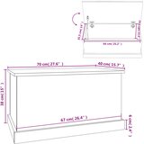  Kutija za pohranu boja betona 70 x 40 x 38 cm konstruirano drvo | shoptok.hr