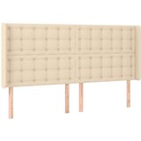  Uzglavlje krem 203 x 16 x 118/128 cm od tkanine | shoptok.hr