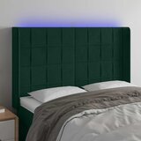  LED uzglavlje tamnozeleno 147x16x118/128 cm baršunasto | shoptok.hr