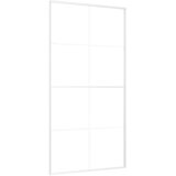  Klizna vrata od stakla ESG i aluminija 102,5 x 205 cm bijela | shoptok.hr