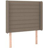 Maison Chic posteljno vzglavje - vzglavna omarica - nočna omarica z ušesi taupe 83x16x118/128 cm blago, (21711730) Cene