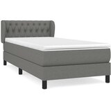  Krevet s oprugama i madracem tamnosivi 90 x 190 cm od tkanine | shoptok.hr