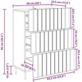  Ormar s ladicama Staro drvo 66 x 34 5 x 92 cm Konstruirano drvo - Staro drvo | shoptok.hr