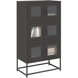 vidaXL Visoka ploča crna 68x39x123 cm čelik | shoptok.hr