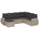  7-dijelni set vrtnih sofa svjetlosivi od poliratana | shoptok.hr