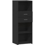  Visoka komoda crna 45 x 42,5 x 124 cm od konstruiranog drva | shoptok.hr