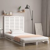  Zidno uzglavlje bijelo 146x3x91,5 cm od masivne borovine | shoptok.hr