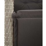  7-dijelni vrtni blagovaonski set od poliratana s jastucima sivi | shoptok.hr