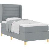 Box Spring Krevet s Madracem Svjetlosiva 90x200 cm Tkanina | shoptok.hr