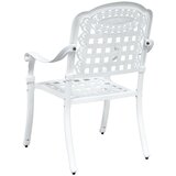  Vrtne stolice 2 komada - Bijeli liveni aluminij | shoptok.hr