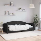 vidaXL Raztegljiva postelja črna 90x200 cm blago | Shoptok.si