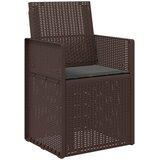  Vrtne stolice za blagovanje 2 pcs Smeđa i antracit PP | shoptok.hr