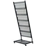 vidaXL Stojalo za Revije 47,5x43x133 cm Črne Barve A4 | Shoptok.si