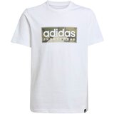 Adidas Majica zd dečake B Camo Lin JX6871, Okrugli izrez, Bela Cene