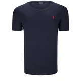 dewberry T8568 V-NECK MENS T-SHIRT-PLAIN NAVY BLUE