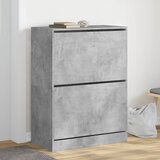 The Living Store Omarica za čevlje z 2 predaloma betonsko siva 80x42x108 cm - Omara Za Čevlje, (21836846) | Shoptok.si