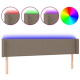 Maison Chic led posteljno vzglavje - vzglavna omarica - nočna omarica taupe 203x16x78/88 cm blago, (21706151) Cene