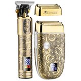 SARAHE Moški strižnik za plešaste lase 2 v 1, vodoodporen komplet (zlati), (22149893) Cene