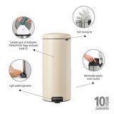 Brabantia Kanta za smeće s pedalom Newicon 30 L s plastičnim unutarnjim dijelom - Soft Beige cijene