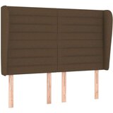  Vzglavje z ušesi temno rjavo 147x23x118/128 cm blago, (20953681) | Shoptok.si