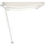 Tenda na ručno uvlačenje s LED svjetlima 600x350 cm krem | shoptok.hr