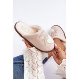Boto Women's Classic Slip-On Fleece Lined Beige Slippers Mabira | shoptok.hr