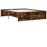  Okvir za krevet boja hrasta 150x200cm konstruirano drvo i metal | shoptok.hr