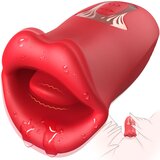 SuperLove French Kissing Tongue Vibrator Red Cene