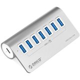 Orico USB-C hub s 7 vhodi, 7x USB-A 3.2 Gen1, ALU, M3U | Shoptok.si