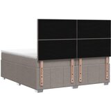  Boxspring krevet s madracem Sivosmeđa 200 x 200 cm Tkanina | shoptok.hr