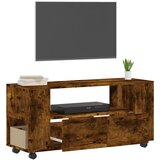 TV ormarić boja dimljenog hrasta 102x34,5x43 konstruirano drvo | shoptok.hr